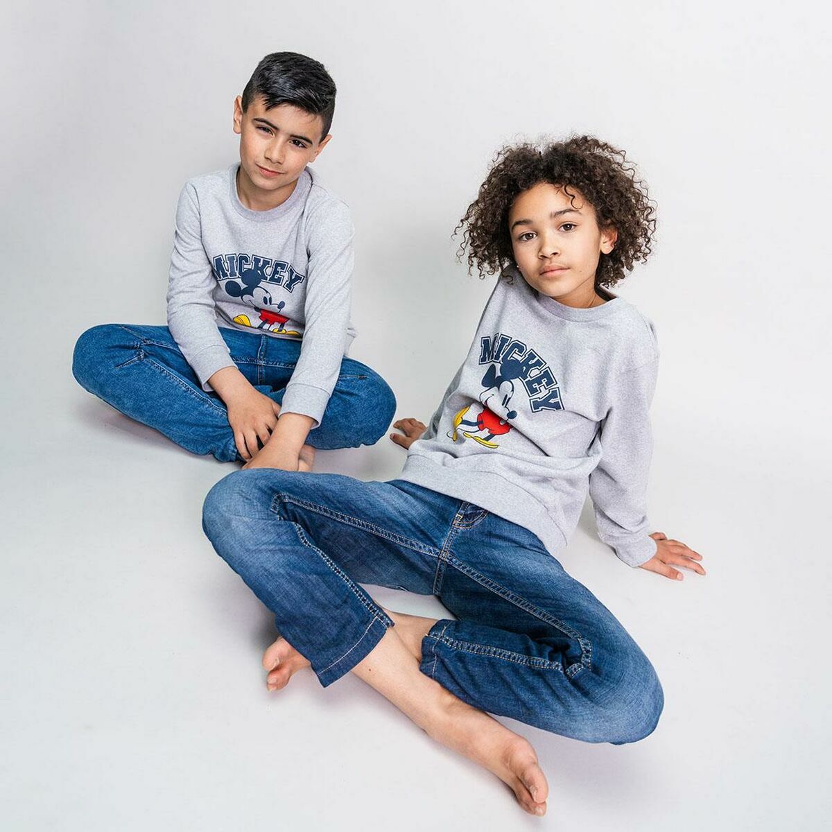 Kindersweater zonder Capuchon Mickey Mouse Grijs